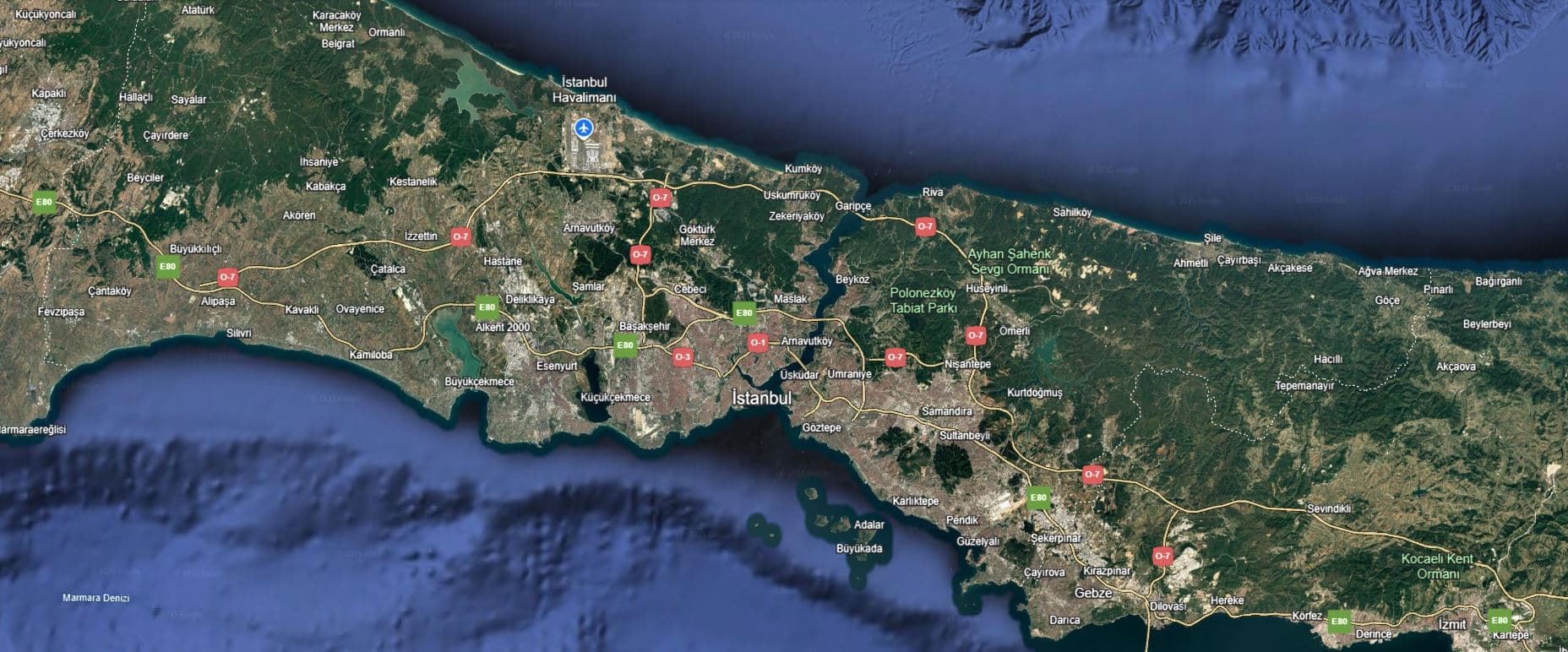 İstanbul Uydu Görüntüsü